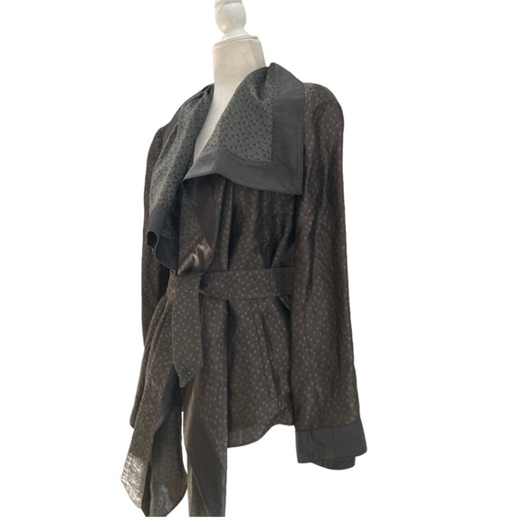 Giorgio Armani Belted Jacket Overcoat Draped Silhouette - Picture 4 of 13